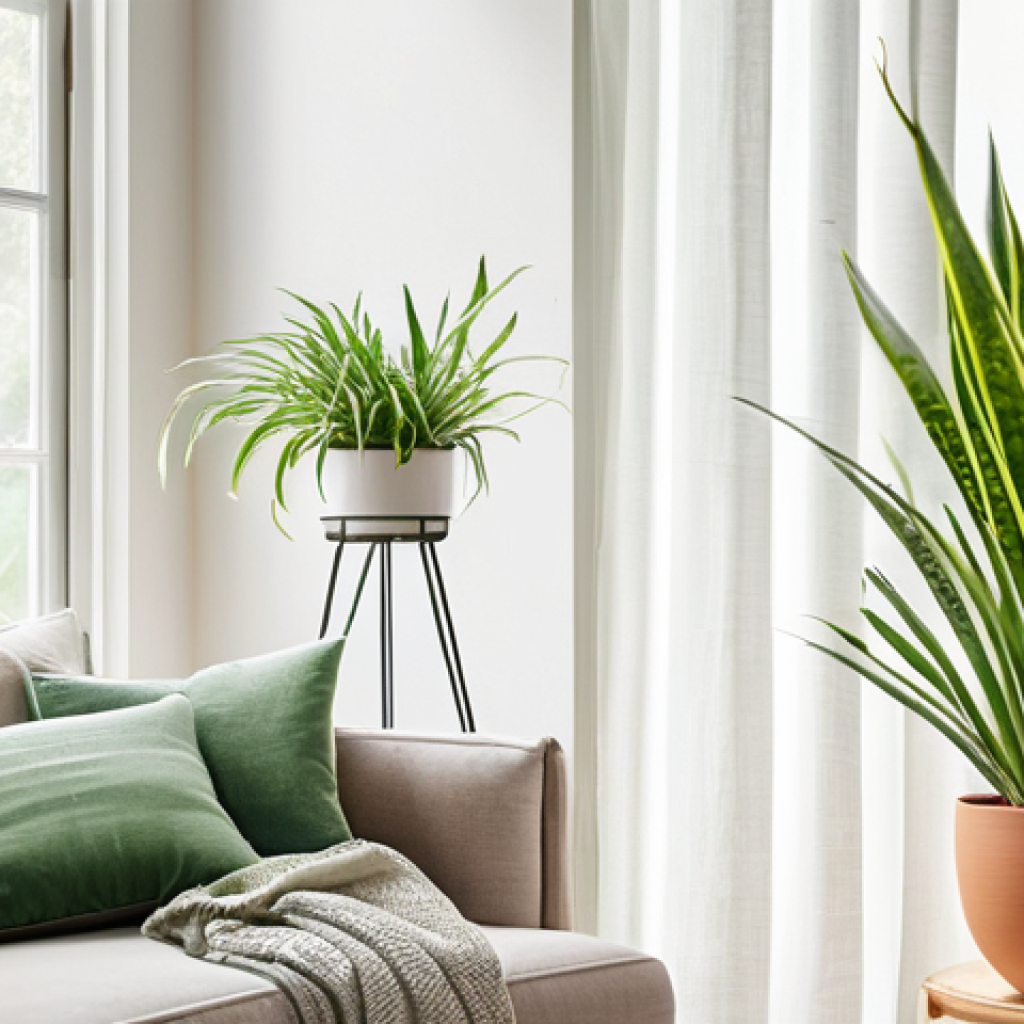 에코 디자인과 실내 생태계 - **Prompt 1: A Serene Oasis of Greenery and Calm**
    A bright, naturally lit living room filled wit...