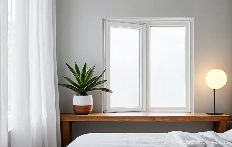 미생물과 실내 건강 - **Prompt 1: Serene Living Space with Abundant Natural Light and Greenery**
    "A cozy, sun-drenched...