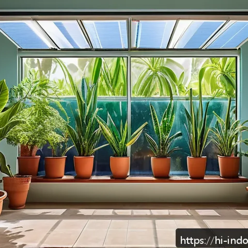 태양광을 활용한 실내 생태계 - A bright and modern indoor solar-powered garden setup in a Hindi home, featuring sleek solar panels ...