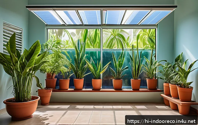태양광을 활용한 실내 생태계 - A bright and modern indoor solar-powered garden setup in a Hindi home, featuring sleek solar panels ...